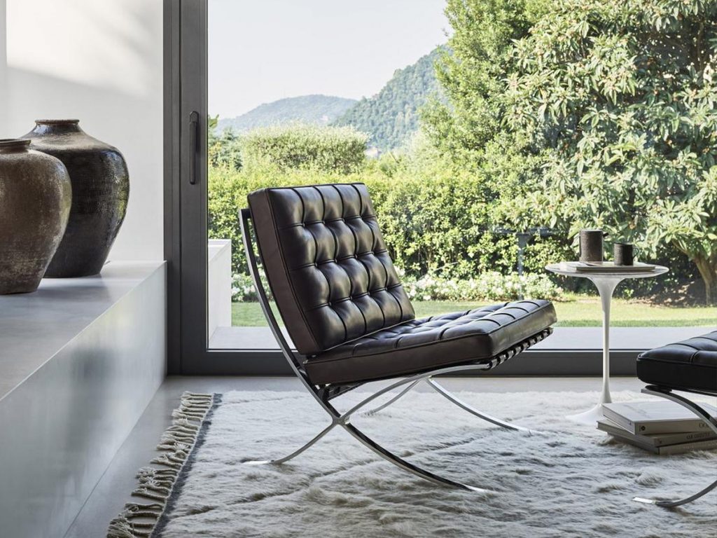 Barcelona Chair designed by Ludwig Mies van der Rohe in 1929
