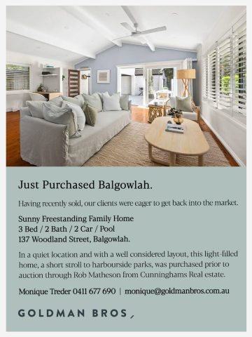 Bought - 137 Woodland Street, Balgowlah Bought - 137 Woodland Street, Balgowlah