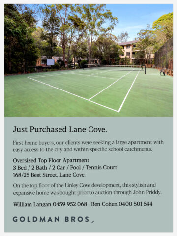 Bought - 168/25 Best Street, Lane Cove